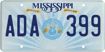 MS license plate ADA399