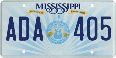 MS license plate ADA405