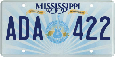 MS license plate ADA422