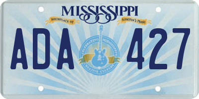 MS license plate ADA427
