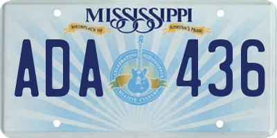 MS license plate ADA436