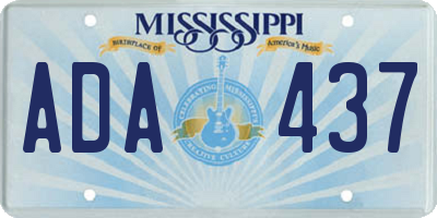 MS license plate ADA437