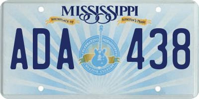 MS license plate ADA438