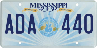 MS license plate ADA440