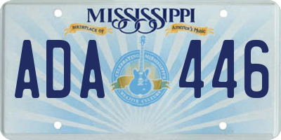 MS license plate ADA446