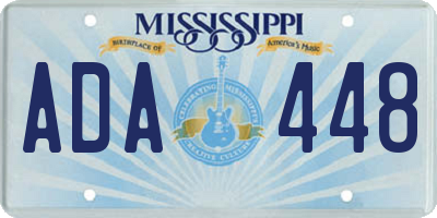 MS license plate ADA448