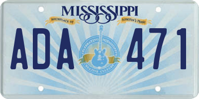 MS license plate ADA471