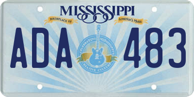 MS license plate ADA483