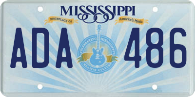 MS license plate ADA486