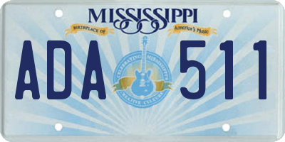 MS license plate ADA511