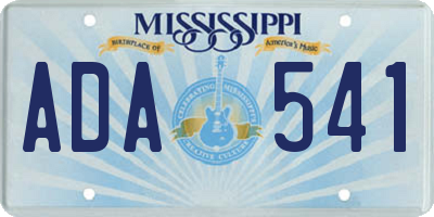 MS license plate ADA541