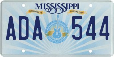 MS license plate ADA544