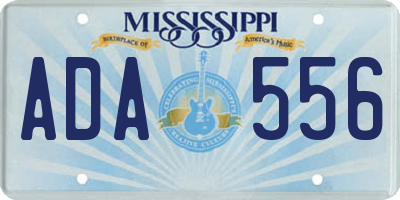 MS license plate ADA556