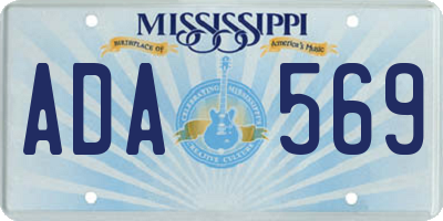 MS license plate ADA569