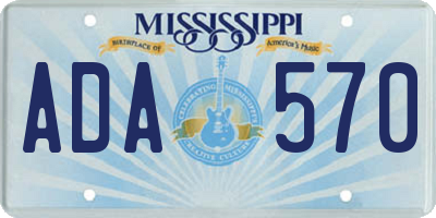 MS license plate ADA570
