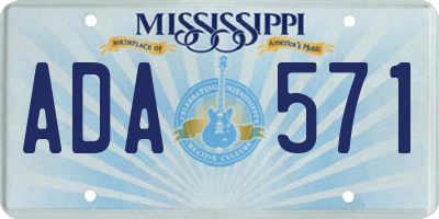 MS license plate ADA571