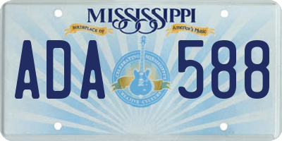 MS license plate ADA588