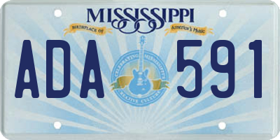 MS license plate ADA591