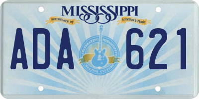 MS license plate ADA621