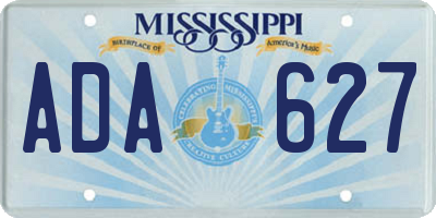 MS license plate ADA627