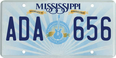 MS license plate ADA656