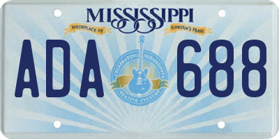 MS license plate ADA688