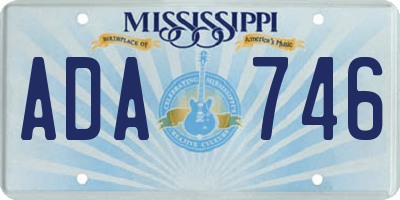 MS license plate ADA746