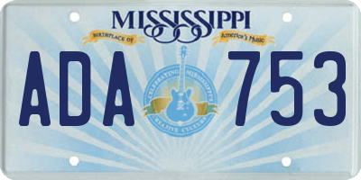 MS license plate ADA753