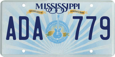 MS license plate ADA779