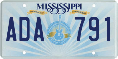 MS license plate ADA791