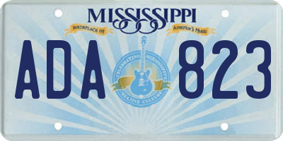 MS license plate ADA823