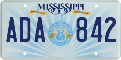MS license plate ADA842
