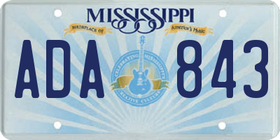 MS license plate ADA843