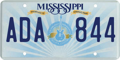 MS license plate ADA844