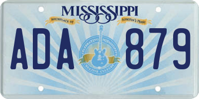 MS license plate ADA879