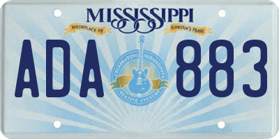 MS license plate ADA883