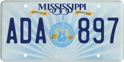 MS license plate ADA897