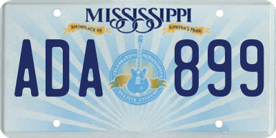 MS license plate ADA899