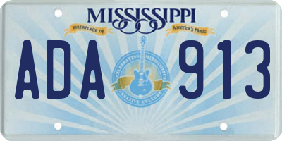 MS license plate ADA913