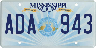 MS license plate ADA943