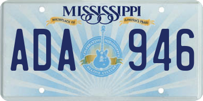 MS license plate ADA946