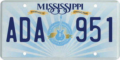 MS license plate ADA951