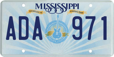 MS license plate ADA971