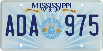 MS license plate ADA975