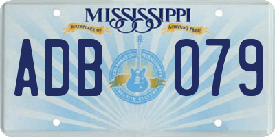 MS license plate ADB079