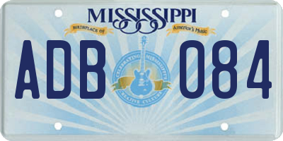 MS license plate ADB084