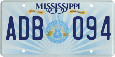 MS license plate ADB094