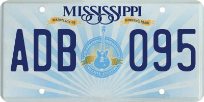 MS license plate ADB095