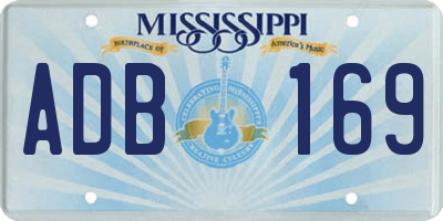 MS license plate ADB169