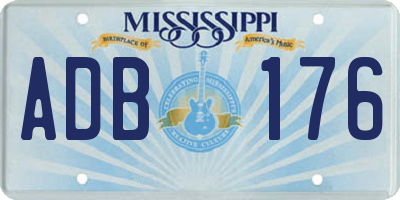 MS license plate ADB176